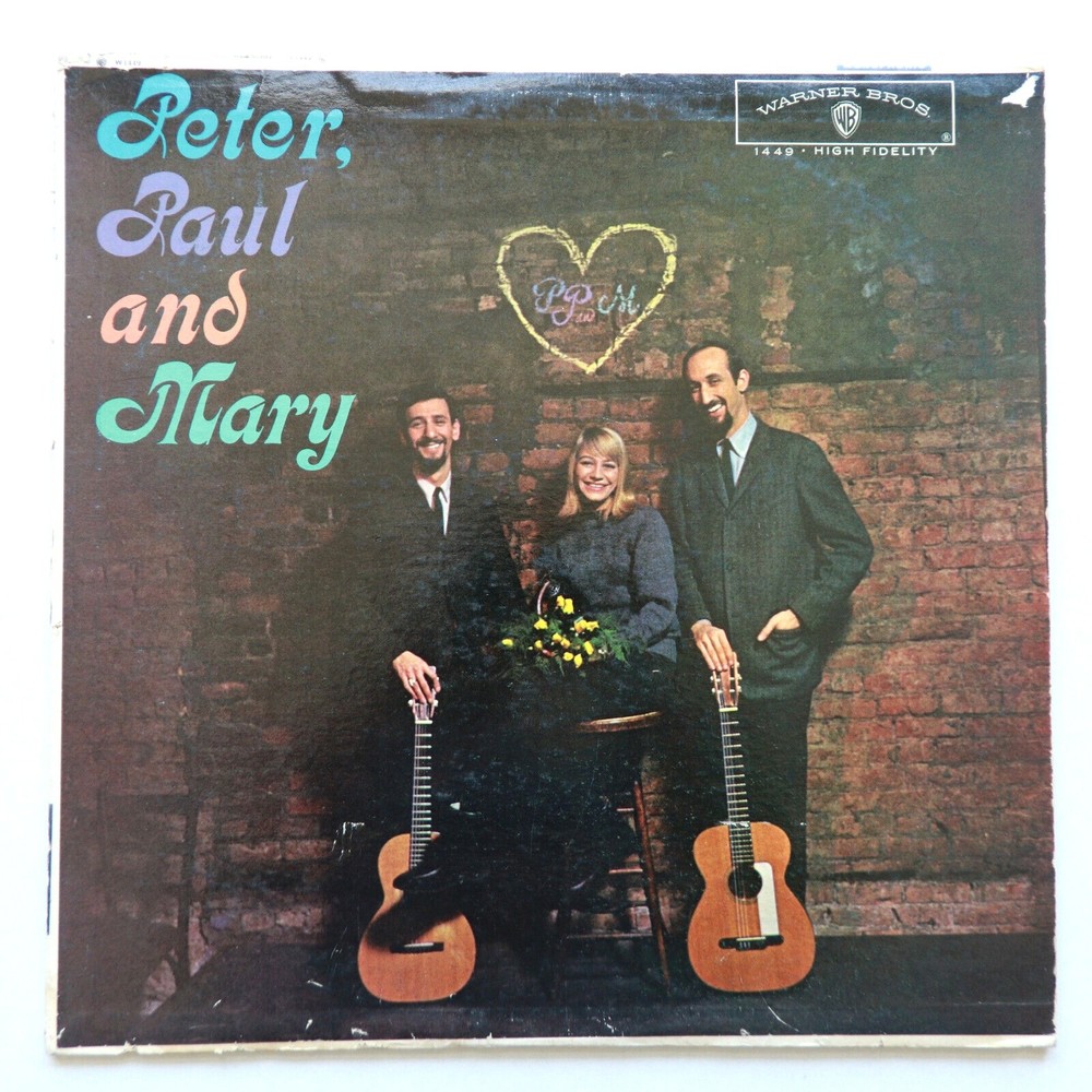 Peter, Paul and Mary Vinyl Warner Bros. Records 1962 12" Vinyl LP Record W1449
